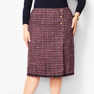 Talbots Burgundy Tweed Pencil Skirt 16